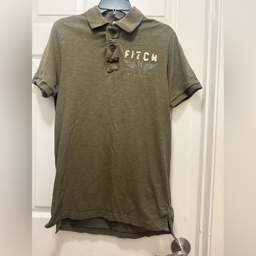 Abercrombie & Fitch Men’s Green Collar Shirt